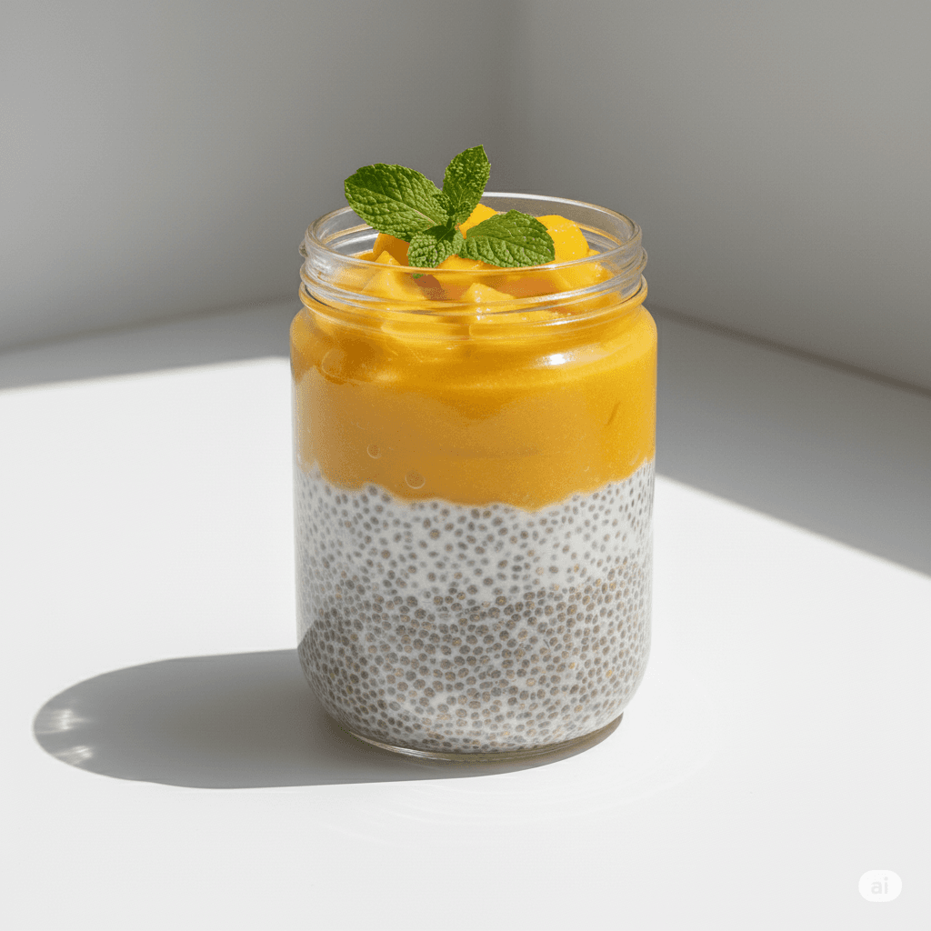 Mango Mint Chia Parfait