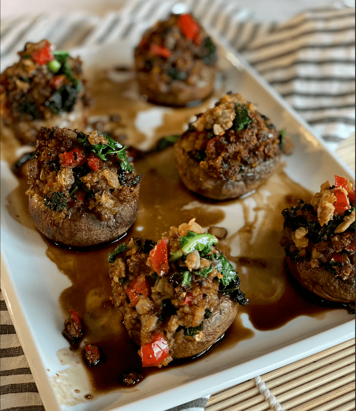 Harvest-Stuffed Mushrooms